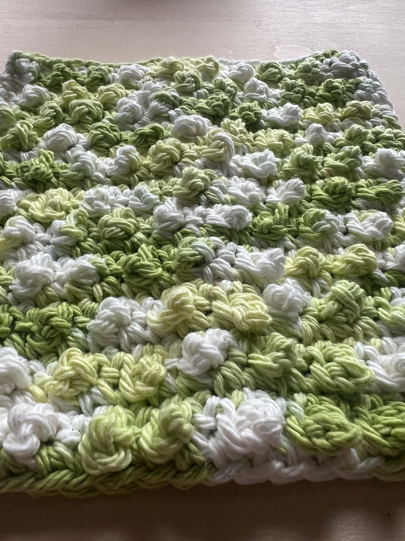 Green Summer washcloth