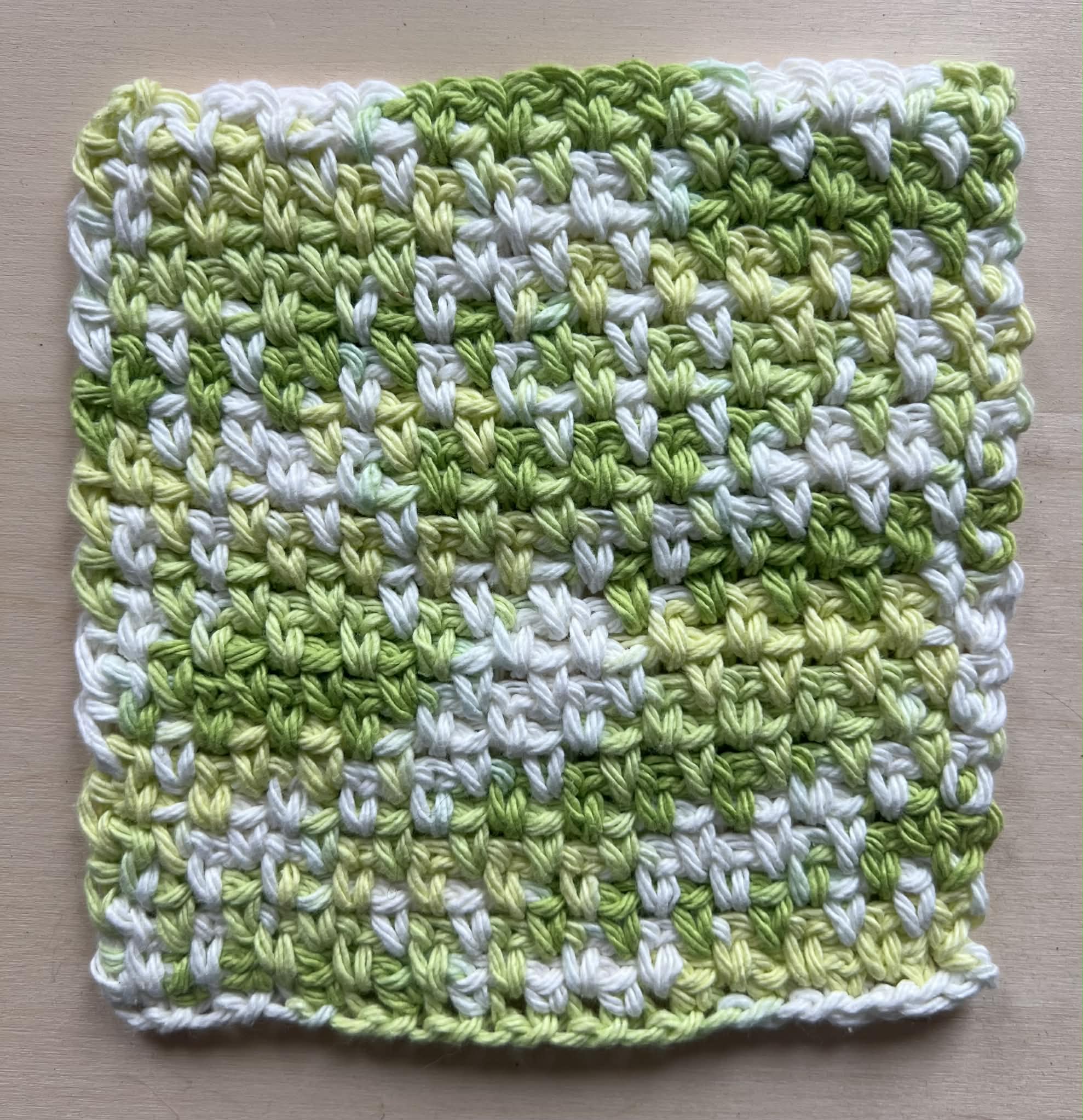 Green Summer washcloth