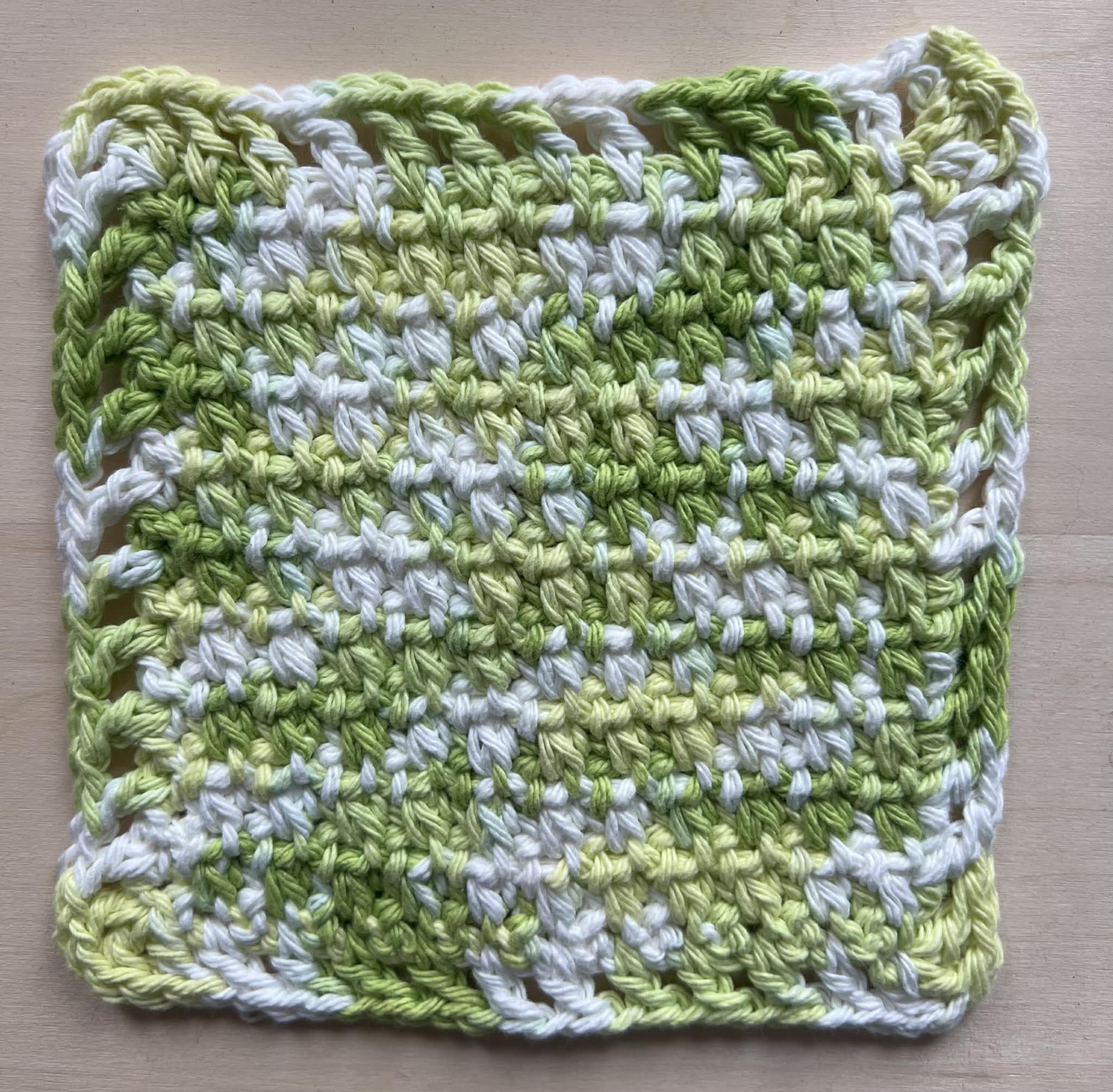 Green Summer washcloth