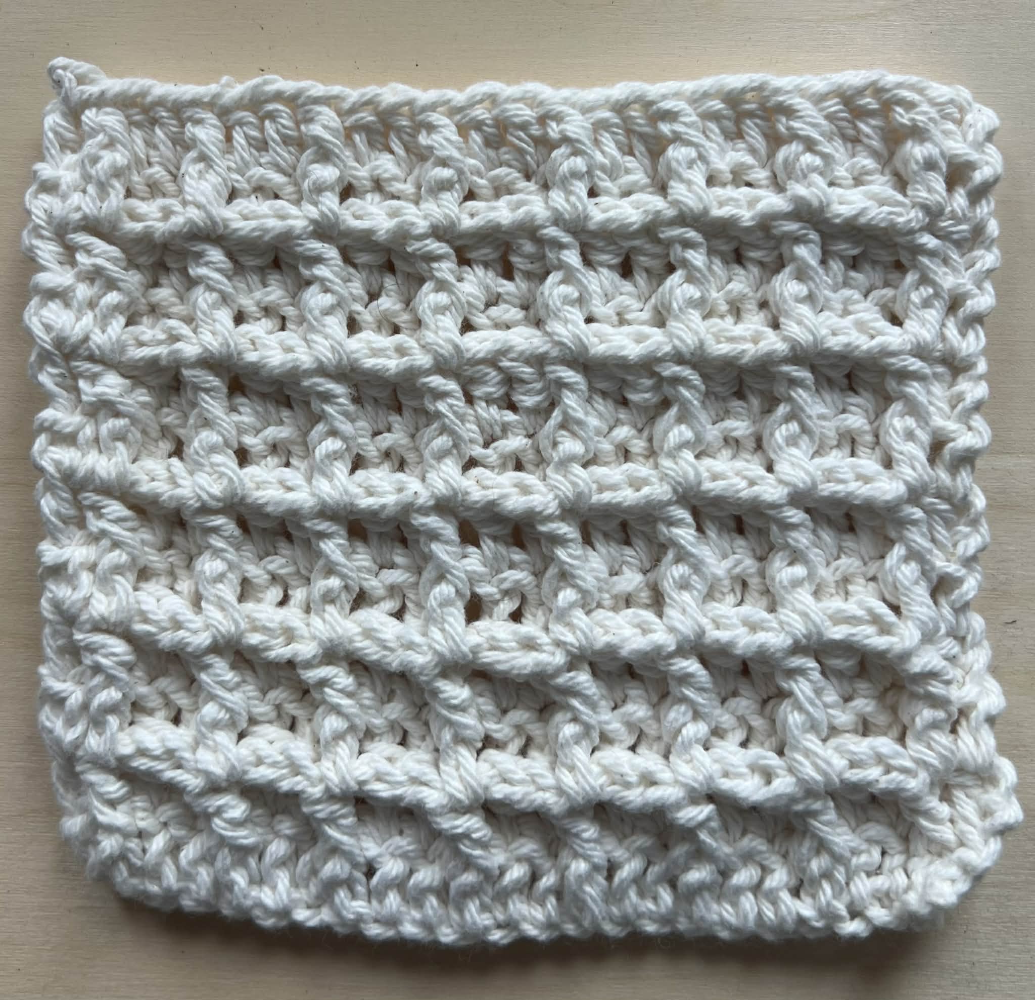White Waffle washcloth