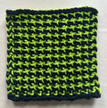 Black and Lime Green washcloth