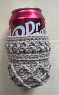 Tan diamond can koozie