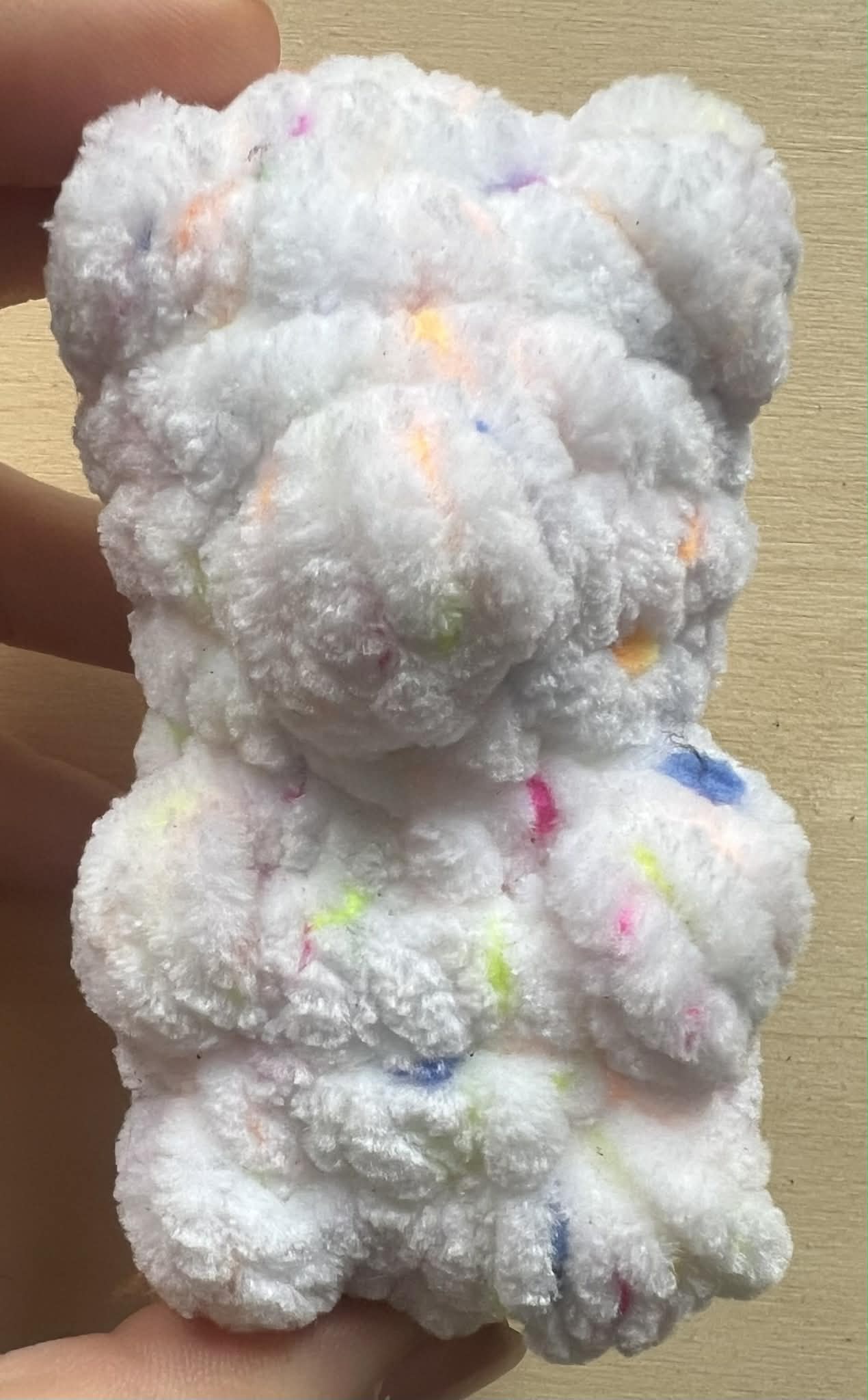 White Rainbow Confetti Mini Gummy Bear