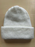 White sparkle double knit beanie