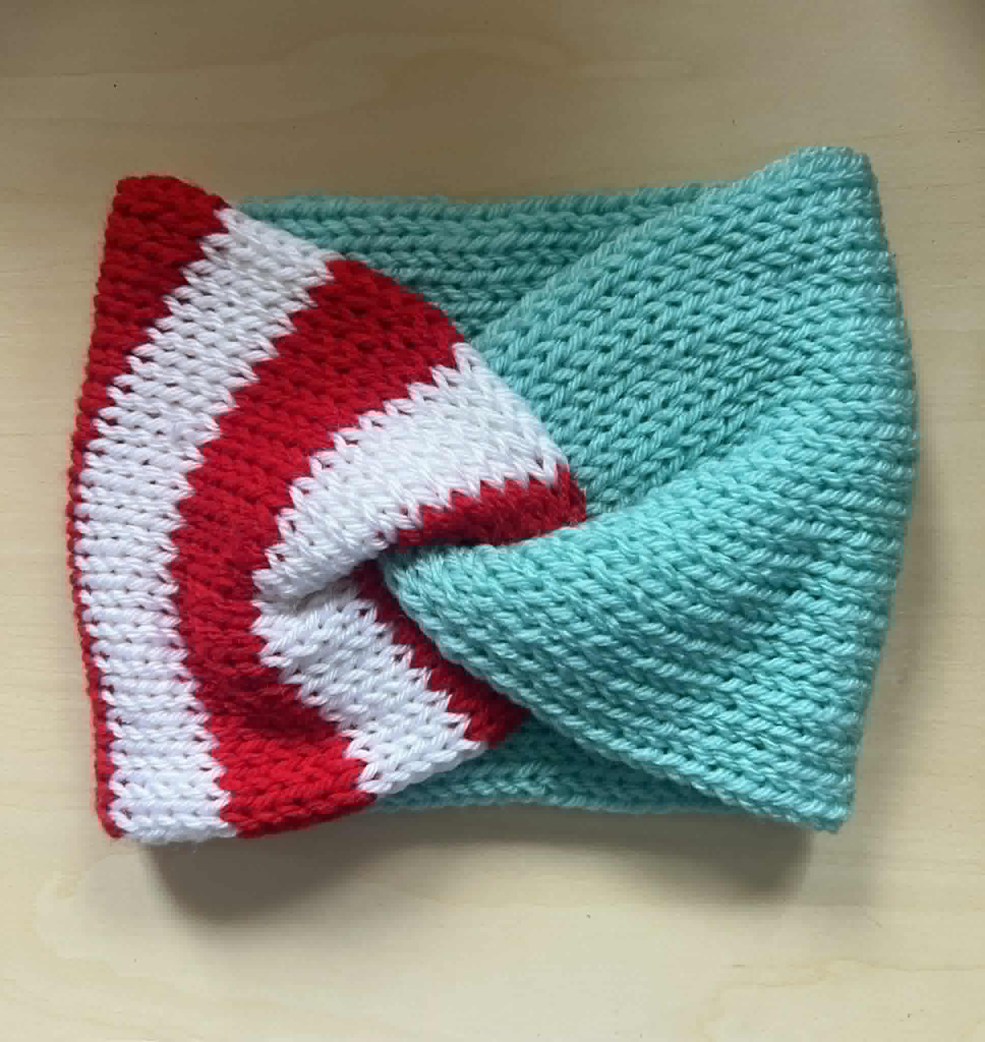 Whoville twisted double knit ear warmer